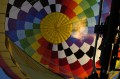 Looking inside the balloon with the burners ignited