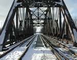 A railroad bridge over the Genesee River near RIT, which I've rowed under countless times