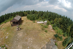 Cabin and loading platform at the summit