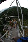 Bargav and Susan on the Hunter Mountain Fire Tower