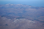 The spruce-fir forests on boreal mountaintops after a fresh snowfall