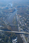 Rondout Creek, a tributary of the Hudson, flows through Kingston