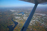Wappingers Falls on the approach to Dutchess County Airport
