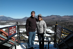 Garrett and Hilary on the ski jump starting platform