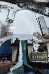 The view down the ramp