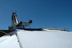 Ski jump take-off from judging platform
