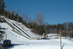 Freestyle ski jumping area - with training pool for summer training