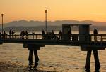 Fishing pier cleaning station