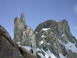View of the summit ridge on North Palisade