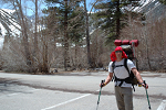 Zach Hamm at the Big Pine Trailhead, Inyo National Forest
