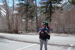 Garrett Drapala prepared for the 9 mile approach to the Palisade Glacier