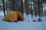 First night's camp at 9,900 ft
