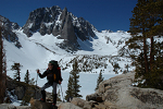 Garrett Drapala at Second Lake below Temple Crag
